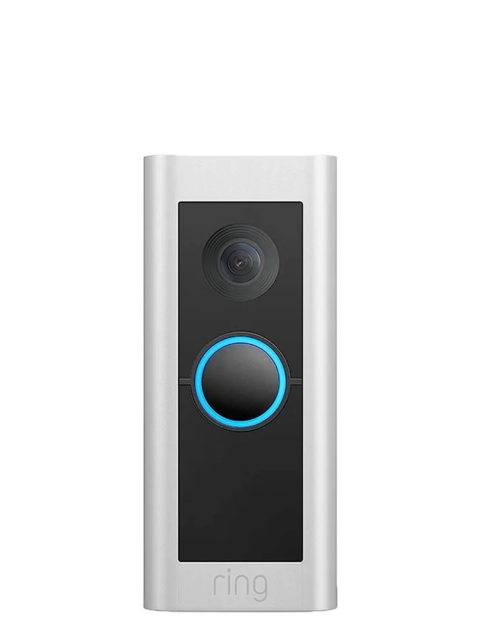 Ring Wired Video Doorbell Pro plateado con cámara 4K