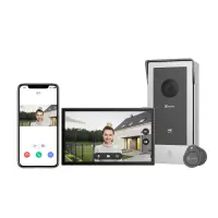 Videoportero EZVIZ CP5 instalado junto a una puerta exterior