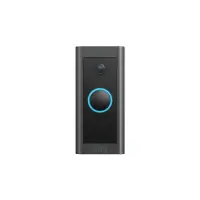 Ring Video Doorbell Wired negro con botón circular iluminado